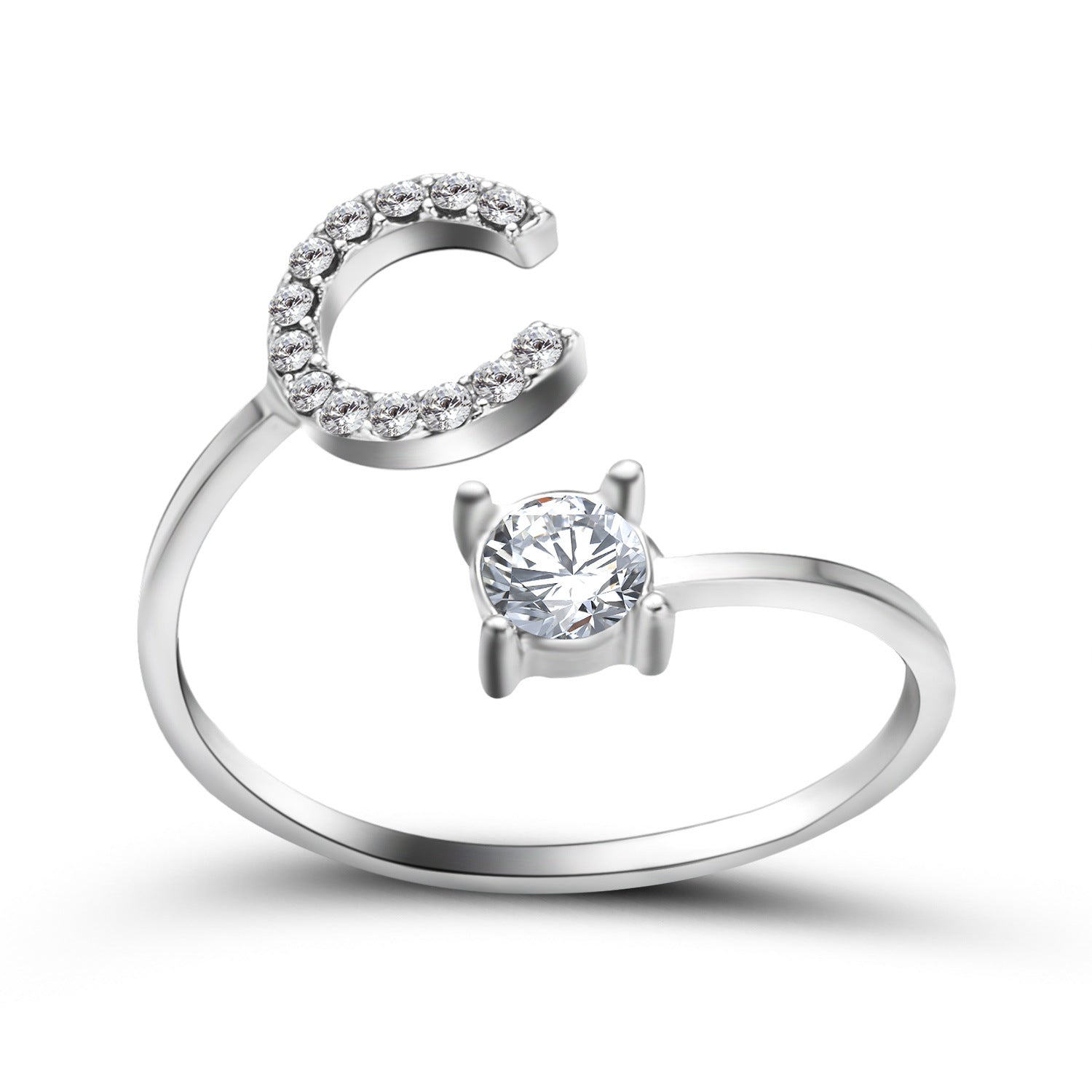 New Design Adjustable 26 Initial Letter Ring Fashion Jewelry For Women Simple Elegant Jewelry New Design Adjustable 26 Initial Letter Ring Fashion Jewelry For Women Simple Elegant Jewelry